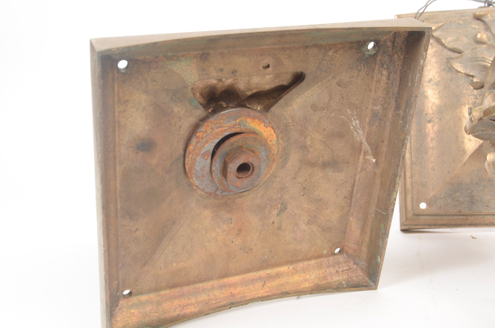 Pair of Neoclassical Bronze Tone Sconces