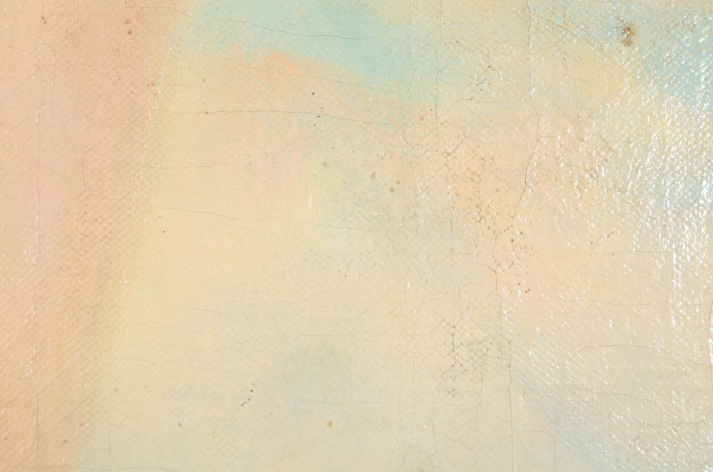 James Carroll Beckwith Oil Painting of Female Nude in Clouds