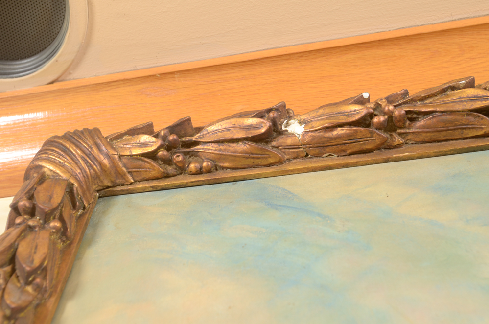 James Carroll Beckwith Oil Painting of Female Nude in Clouds