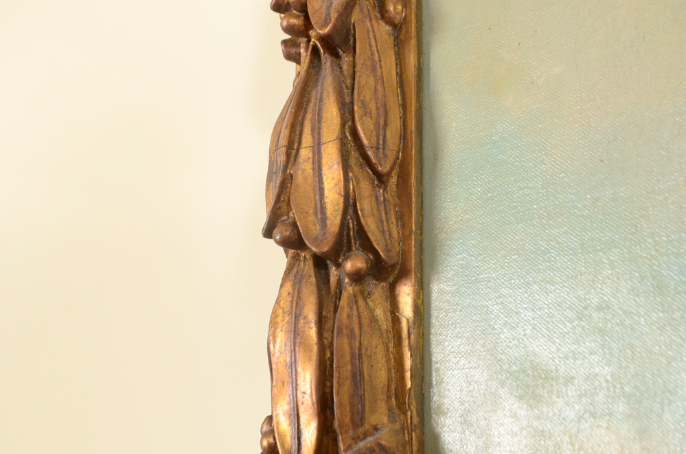 James Carroll Beckwith Oil Painting of Female Nude in Clouds