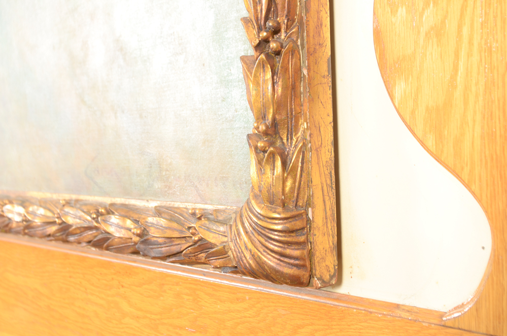 James Carroll Beckwith Oil Painting of Female Nude in Clouds