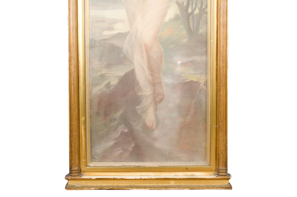 After Alfred Seifert Art Nouveau Oil Pastel