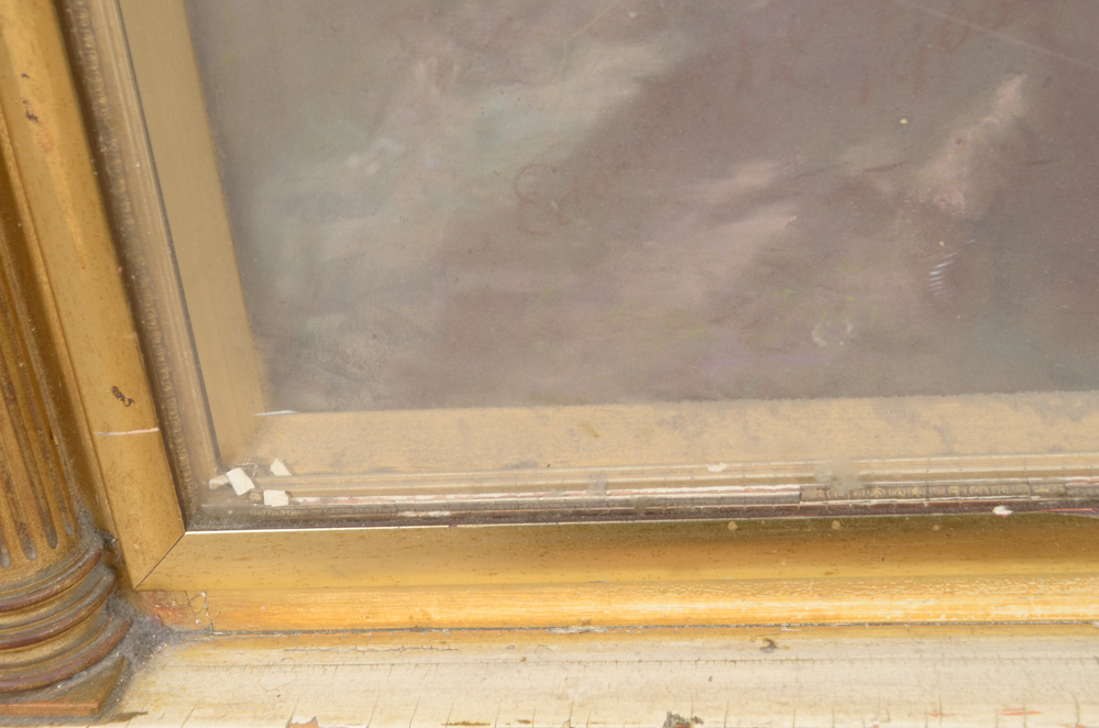 After Alfred Seifert Art Nouveau Oil Pastel