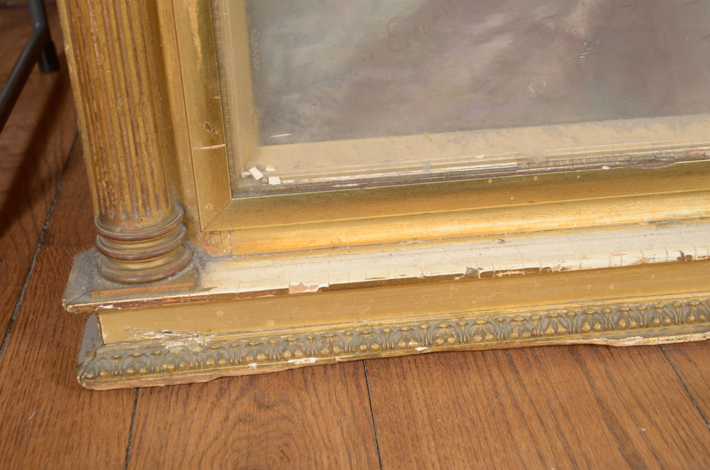 After Alfred Seifert Art Nouveau Oil Pastel