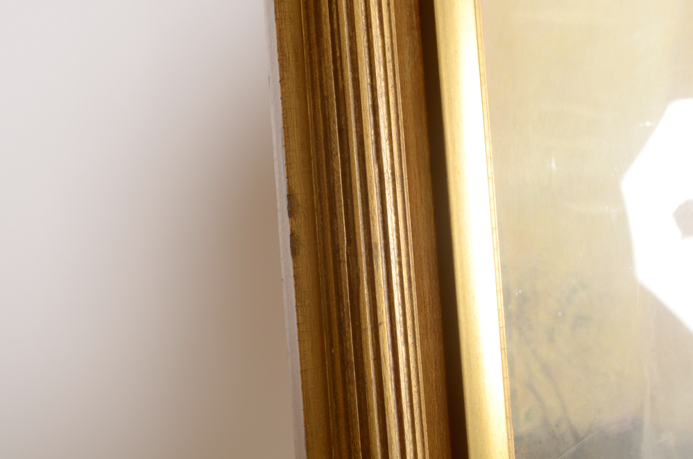 After Alfred Seifert Art Nouveau Oil Pastel