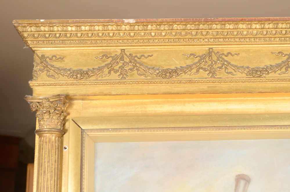 After Alfred Seifert Art Nouveau Oil Pastel