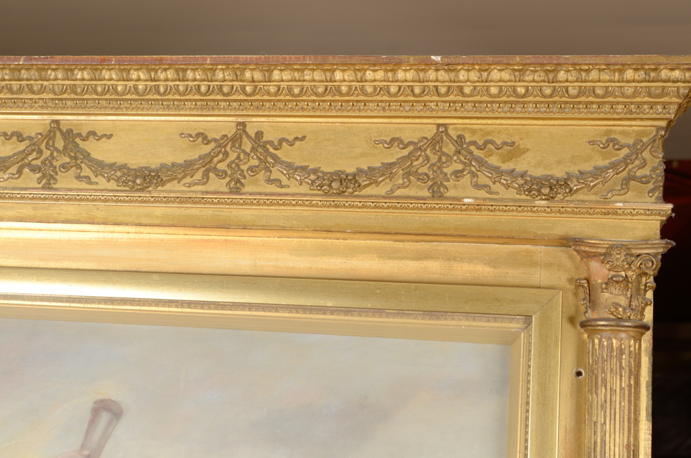 After Alfred Seifert Art Nouveau Oil Pastel