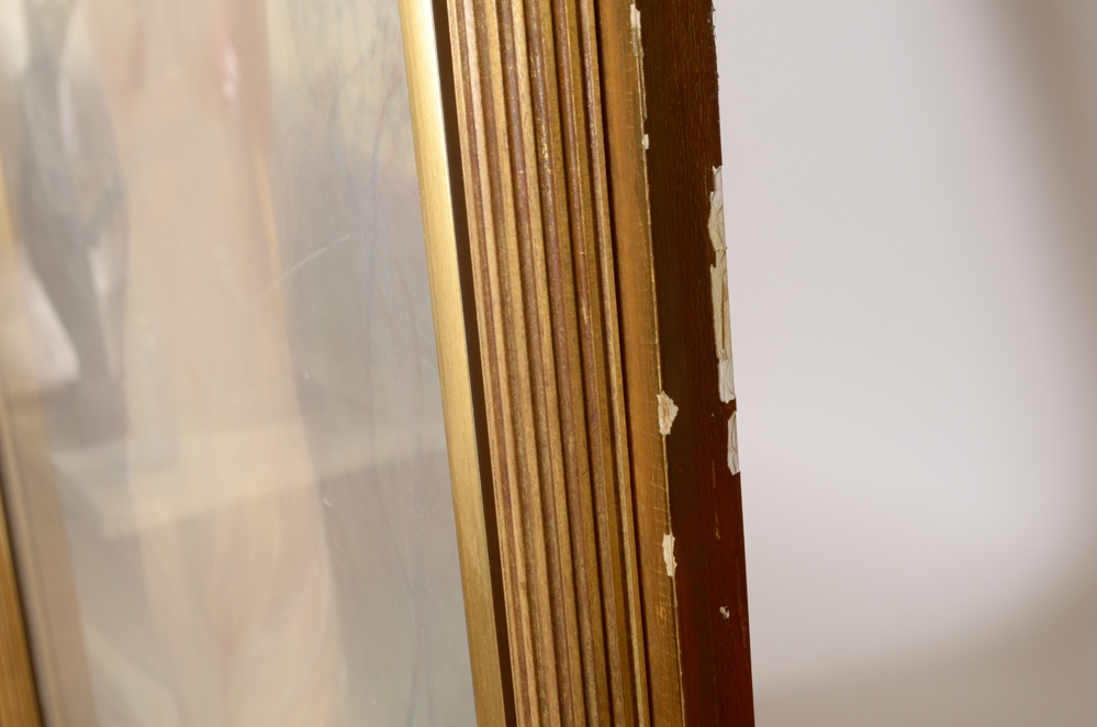 After Alfred Seifert Art Nouveau Oil Pastel