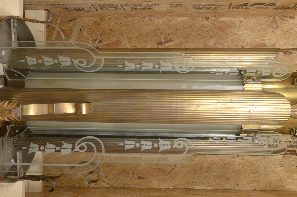 Large Art Deco Chandelier with Transportation Crate