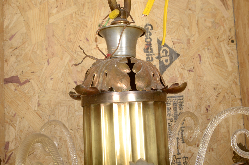 Large Art Deco Chandelier with Transportation Crate