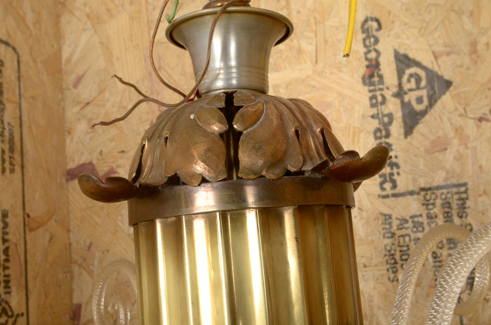 Large Art Deco Chandelier with Transportation Crate