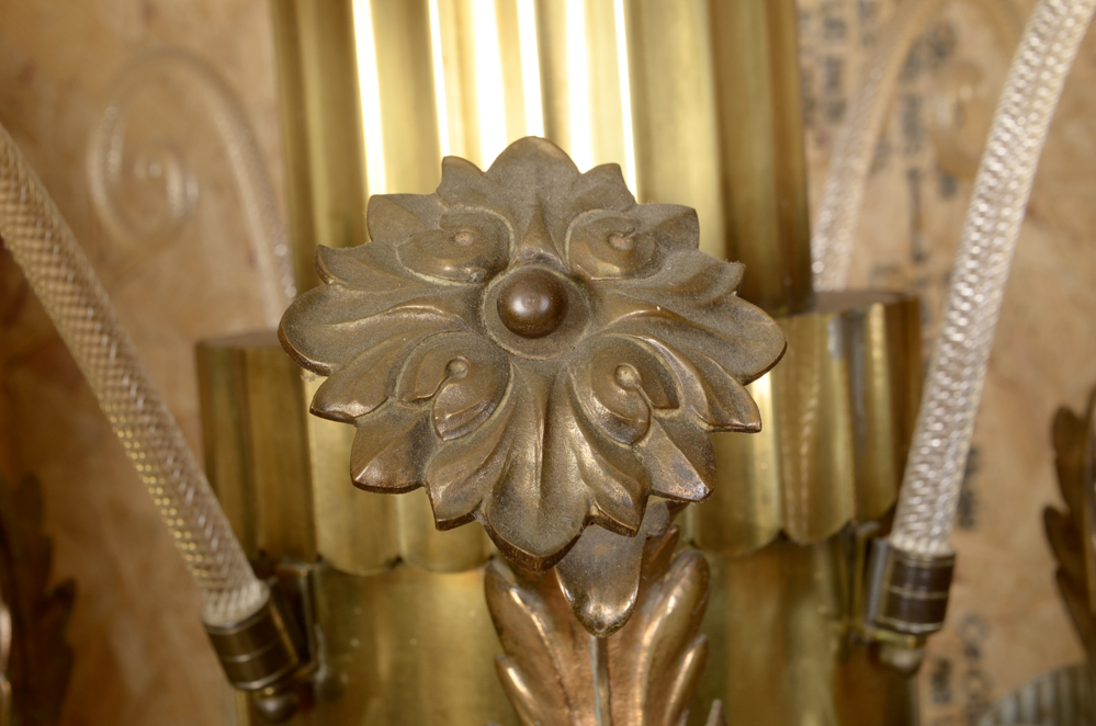 Large Art Deco Chandelier with Transportation Crate