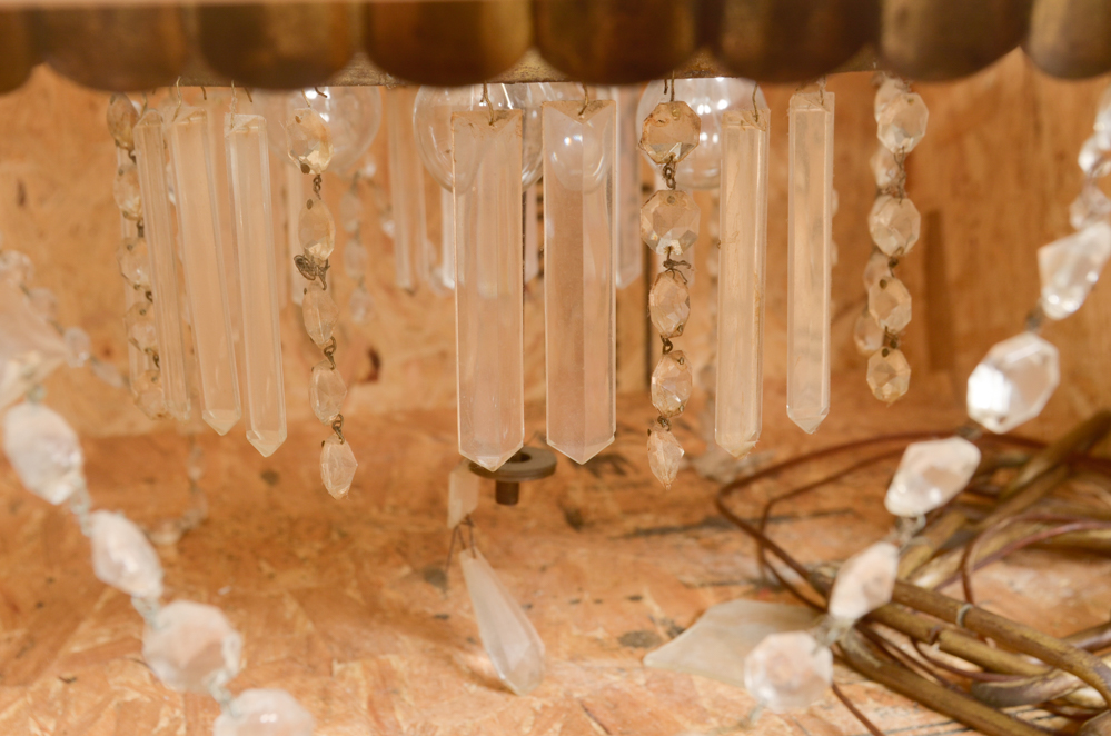 Large Art Deco Chandelier with Transportation Crate