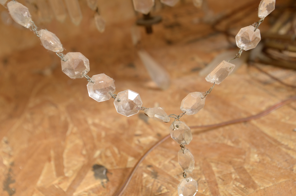 Large Art Deco Chandelier with Transportation Crate