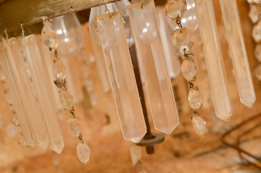 Large Art Deco Chandelier with Transportation Crate