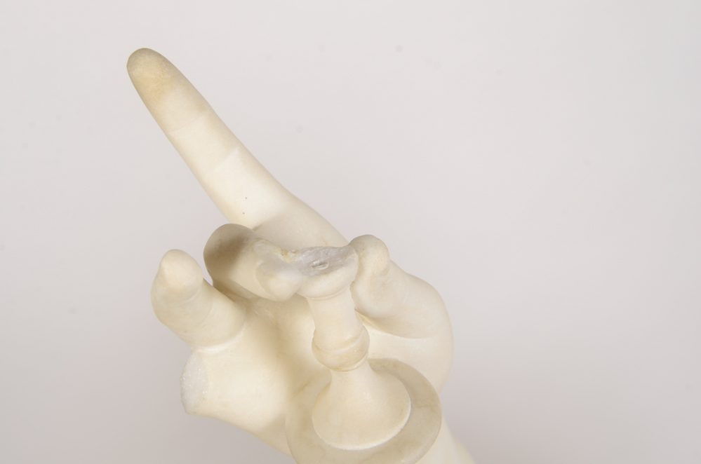 Studio of A. Gambi Marble Sculpture of Young Lady Raising a Glass