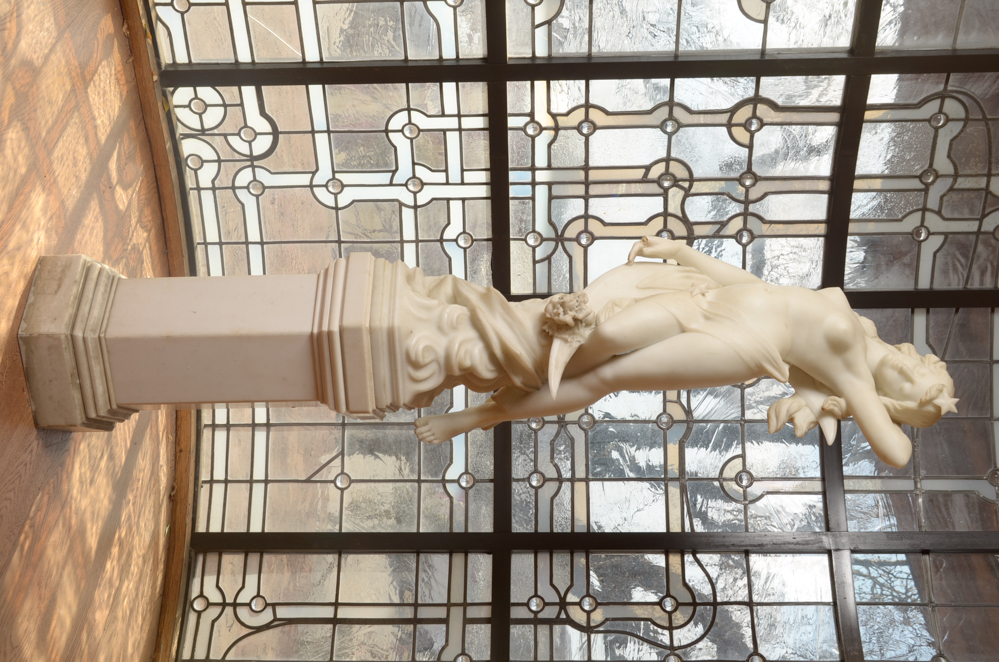 Rafaello Battelli Marble Statue of Diana