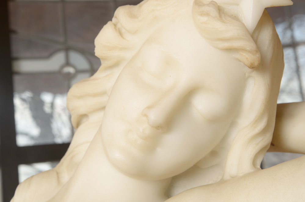 Rafaello Battelli Marble Statue of Diana