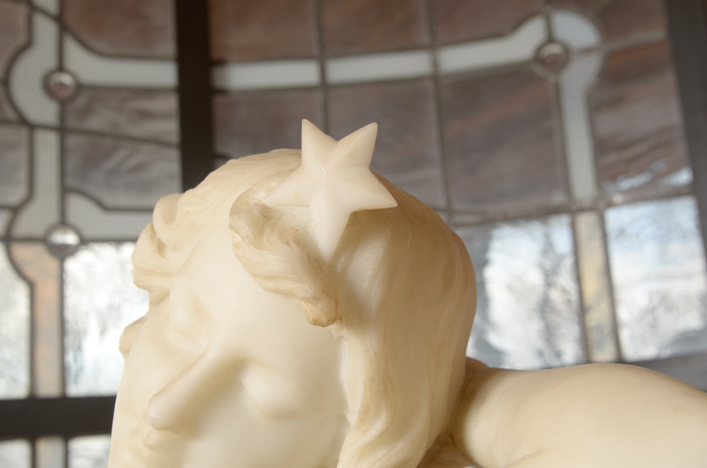 Rafaello Battelli Marble Statue of Diana