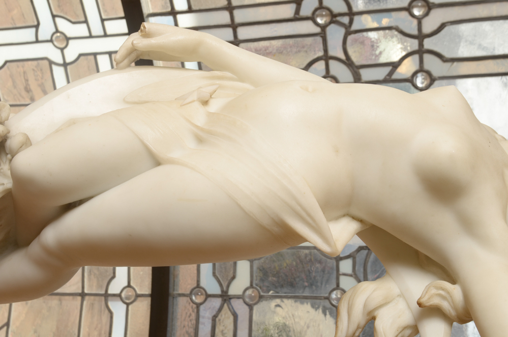 Rafaello Battelli Marble Statue of Diana