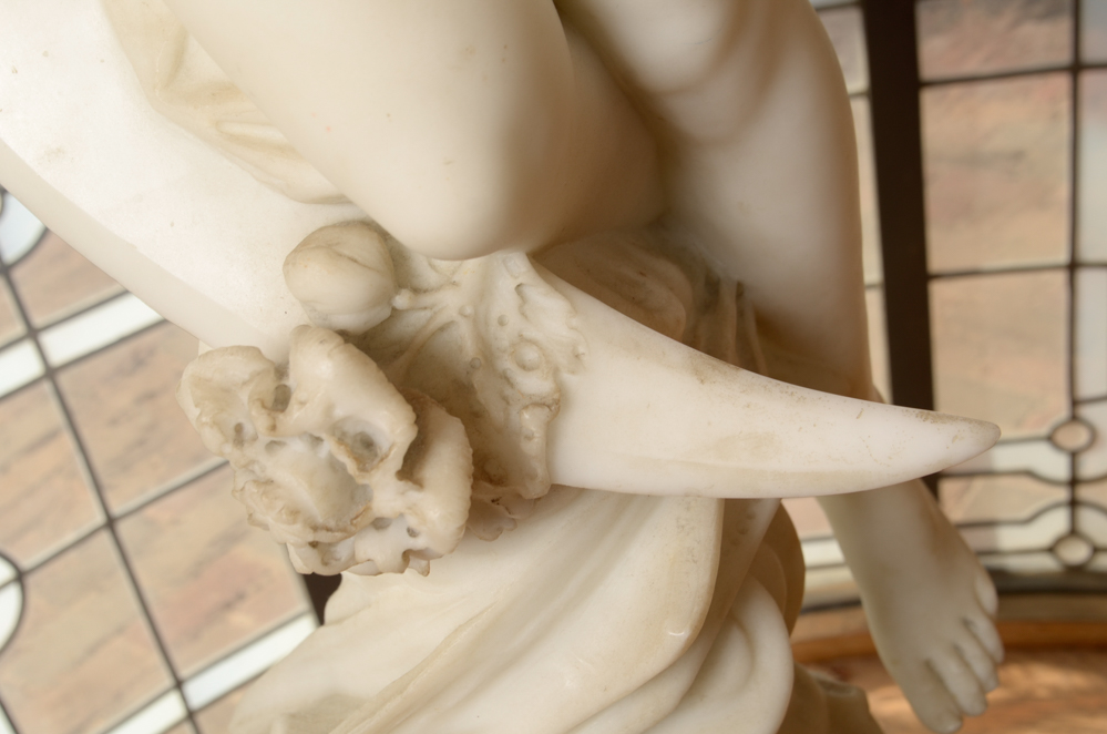 Rafaello Battelli Marble Statue of Diana