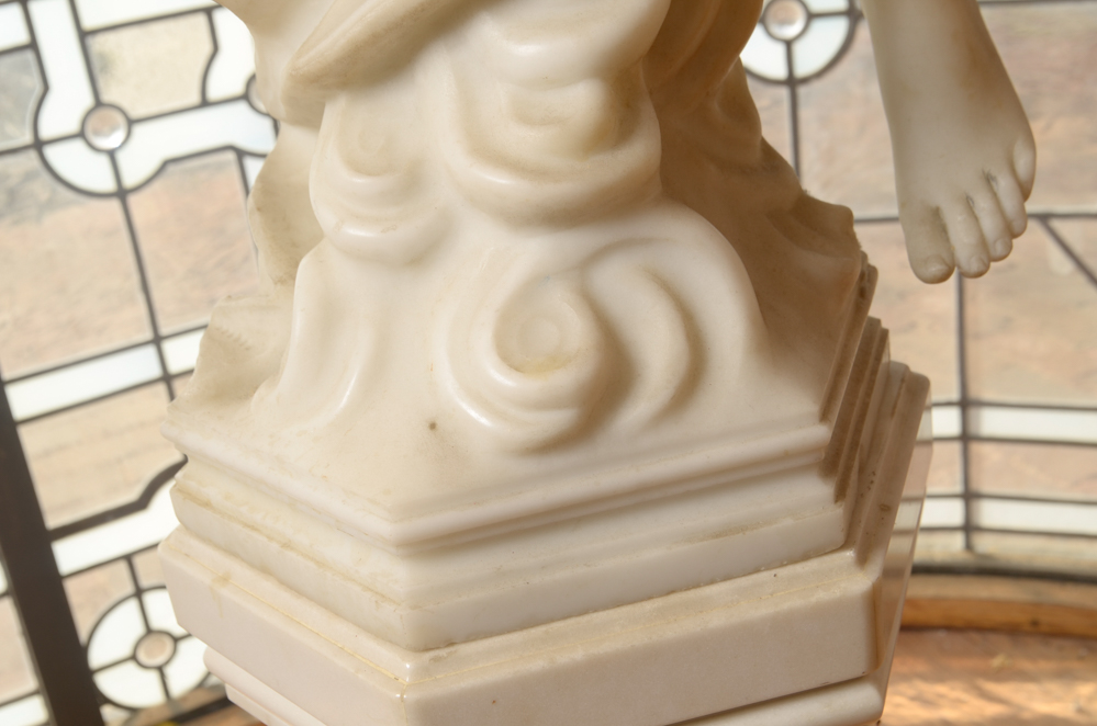 Rafaello Battelli Marble Statue of Diana