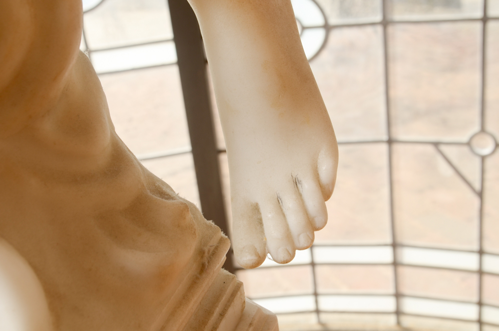 Rafaello Battelli Marble Statue of Diana