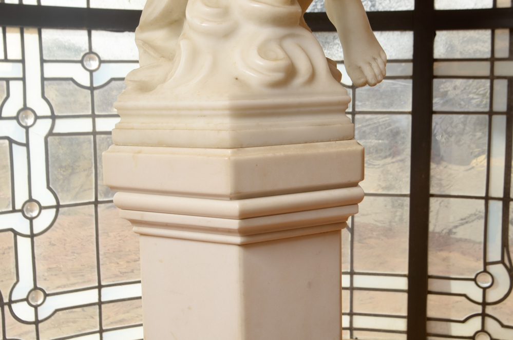 Rafaello Battelli Marble Statue of Diana