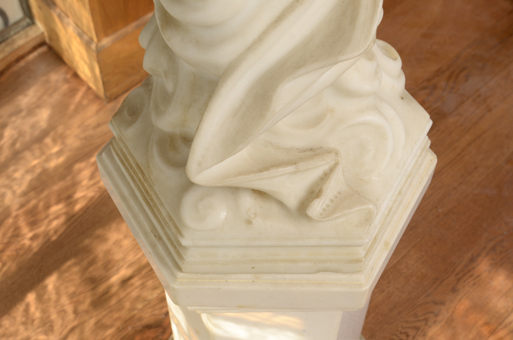 Rafaello Battelli Marble Statue of Diana