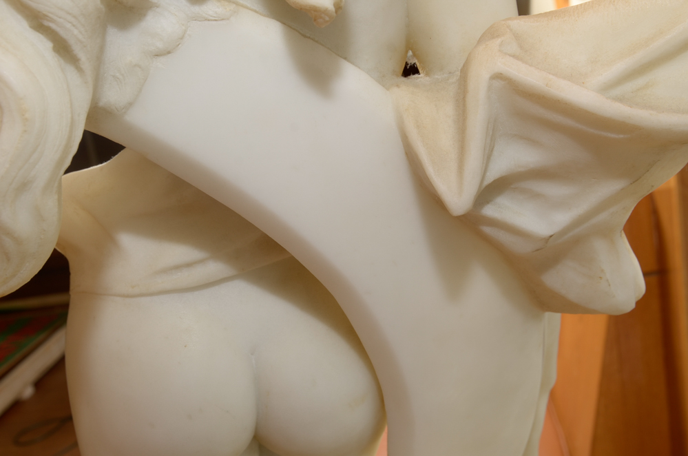 Rafaello Battelli Marble Statue of Diana