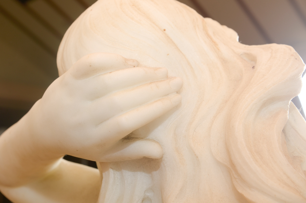 Rafaello Battelli Marble Statue of Diana