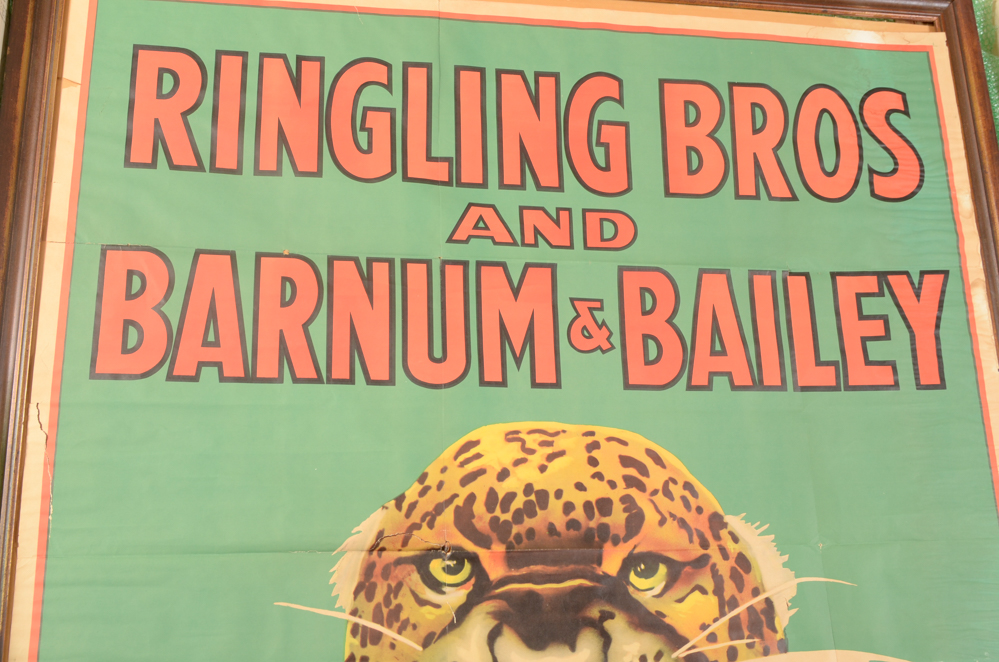 Vintage Ringling Bros Barnum & Bailey Leopard Circus Poster