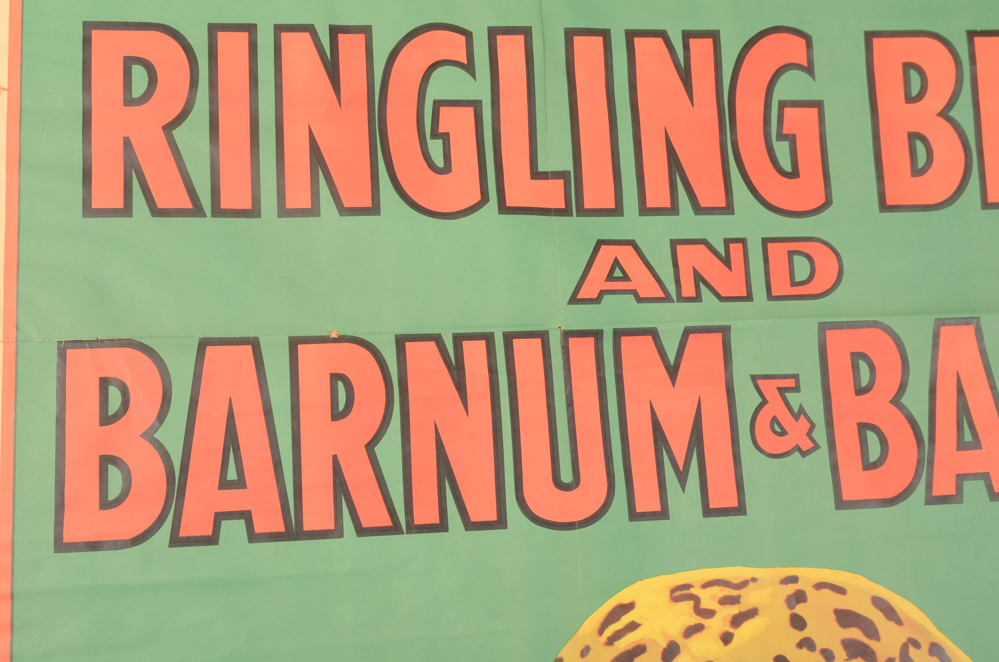 Vintage Ringling Bros Barnum & Bailey Leopard Circus Poster