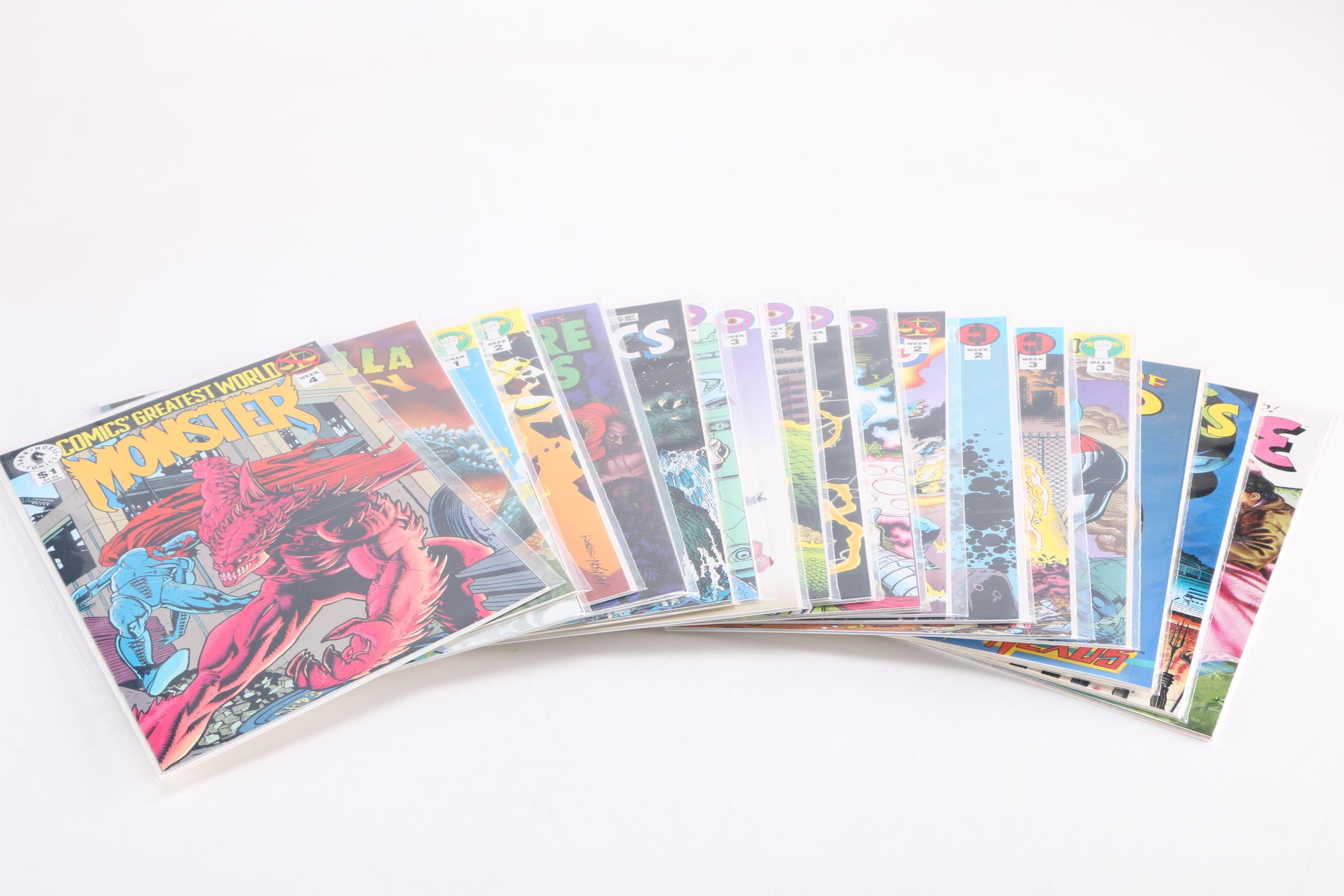 Modern Darkhorse Comics Featuring "Godzilla vs. Charles Barkley"