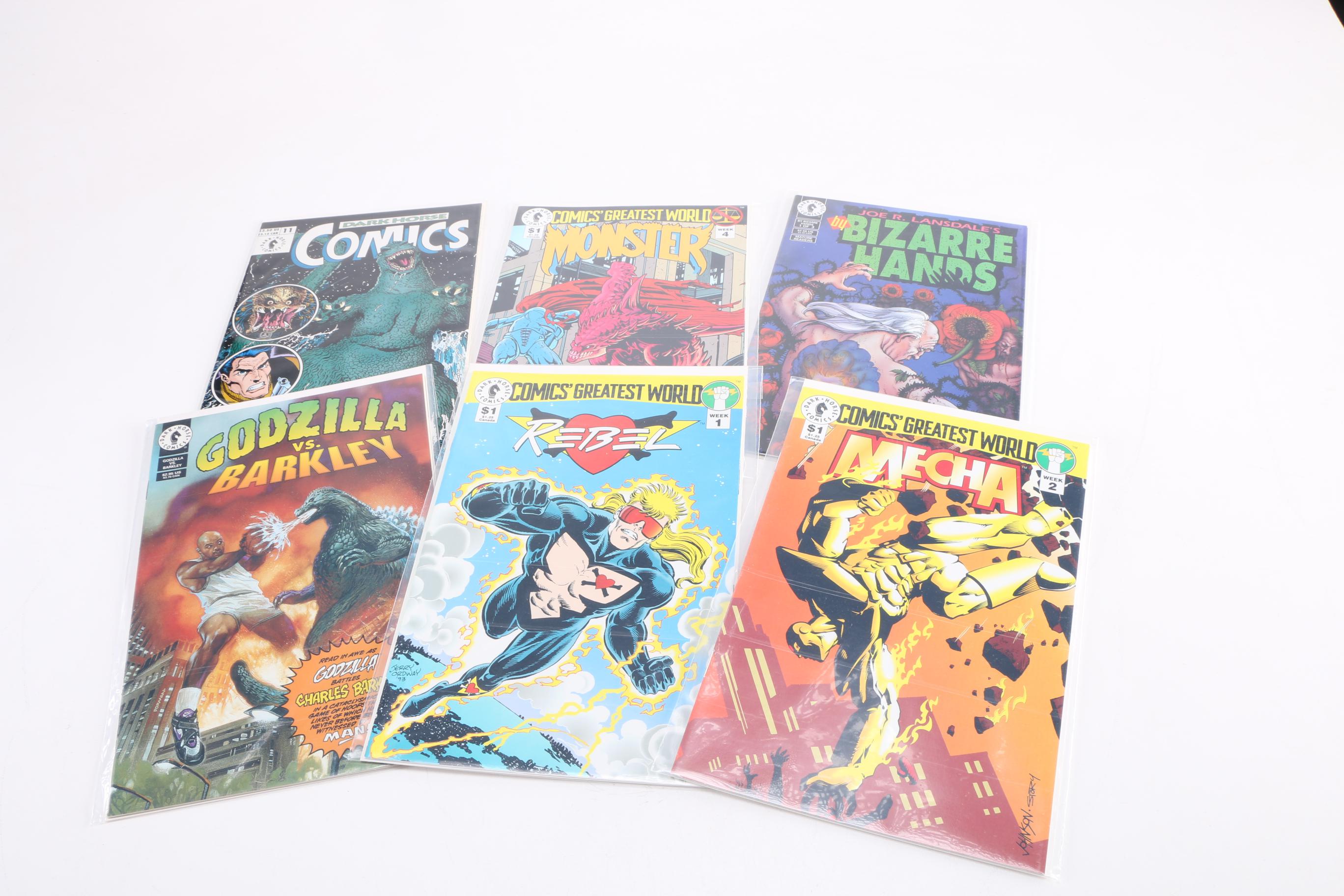 Modern Darkhorse Comics Featuring "Godzilla vs. Charles Barkley"