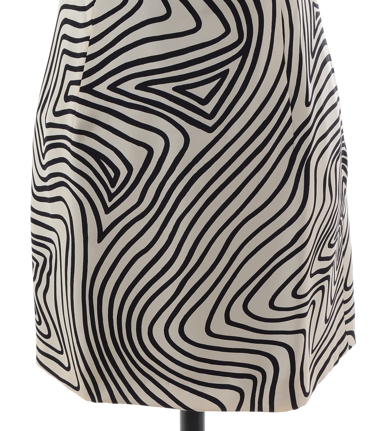 Gianni Versace Couture Black and White Silk Print Slip Dress Accented with Black Lace