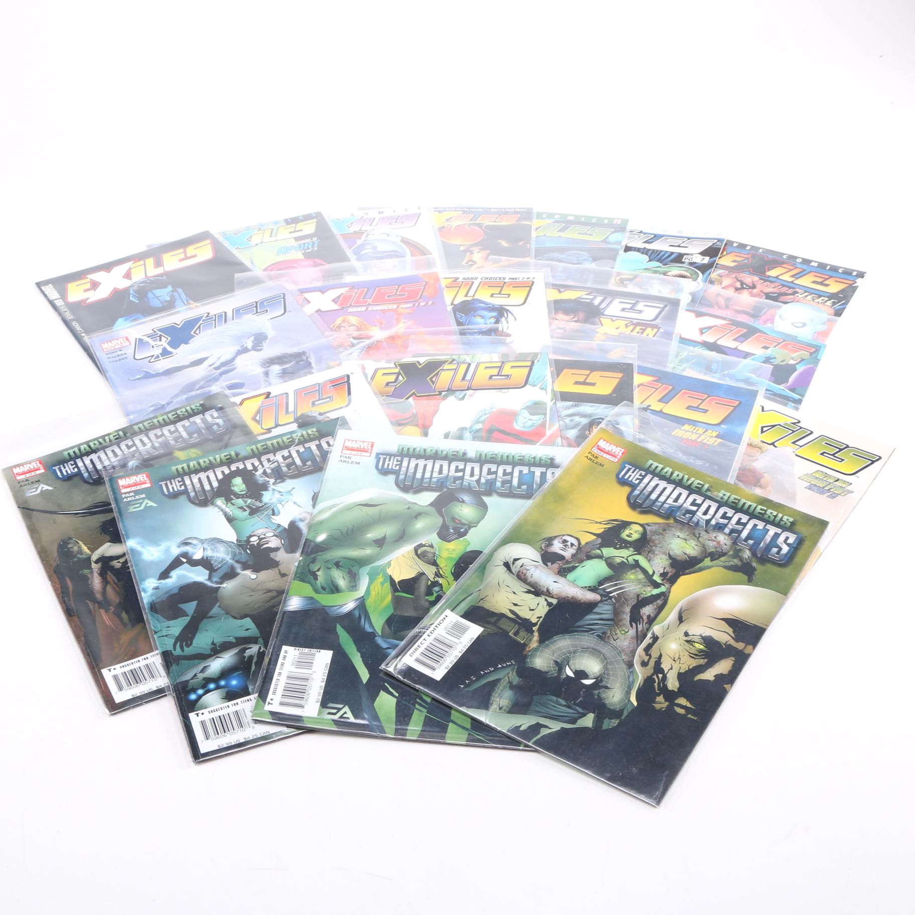 Modern Age "Exiles" and "The Imperfects" Comics