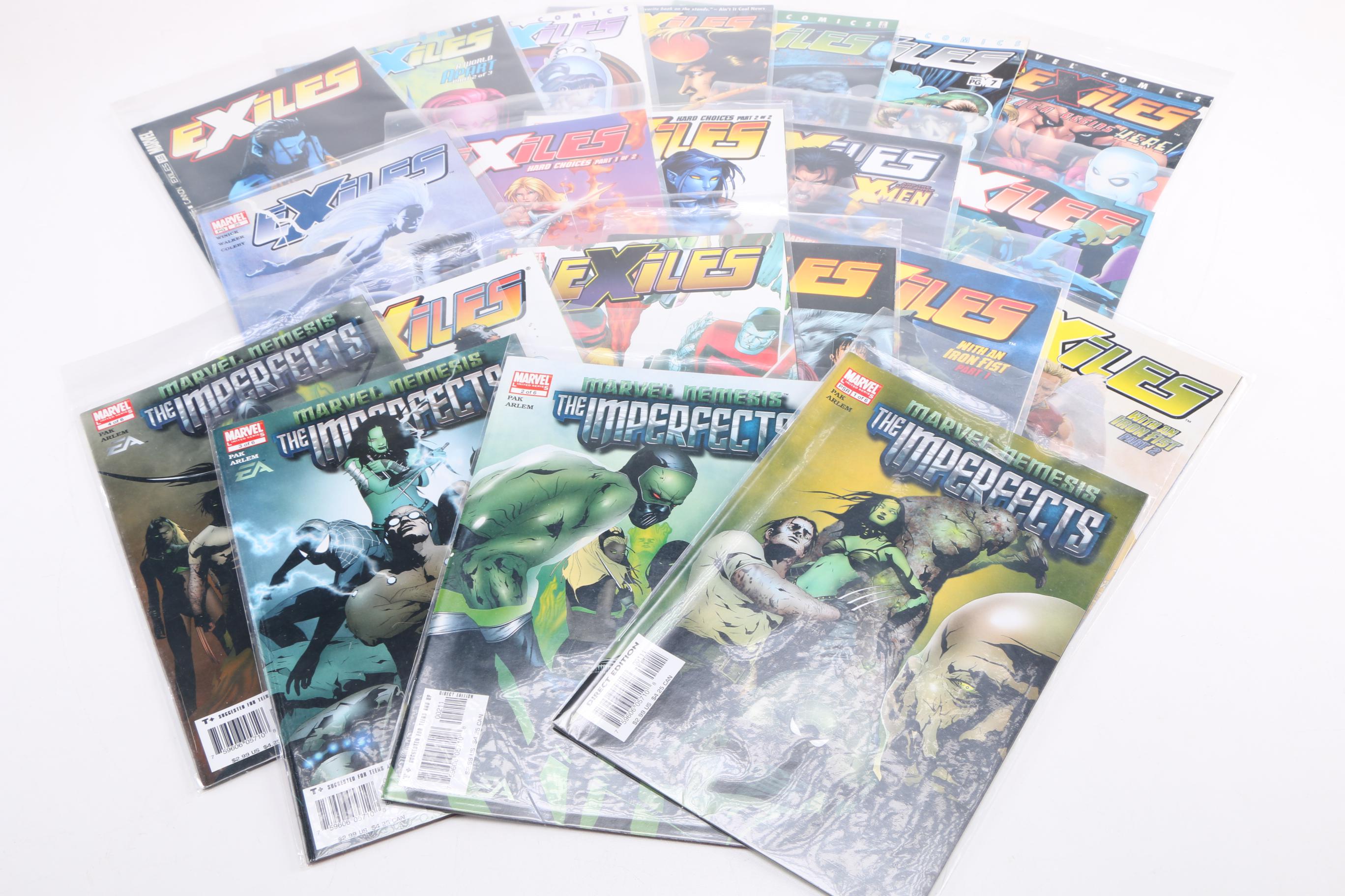 Modern Age "Exiles" and "The Imperfects" Comics