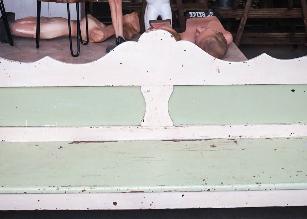 Vintage Painted Hungarian Bench
