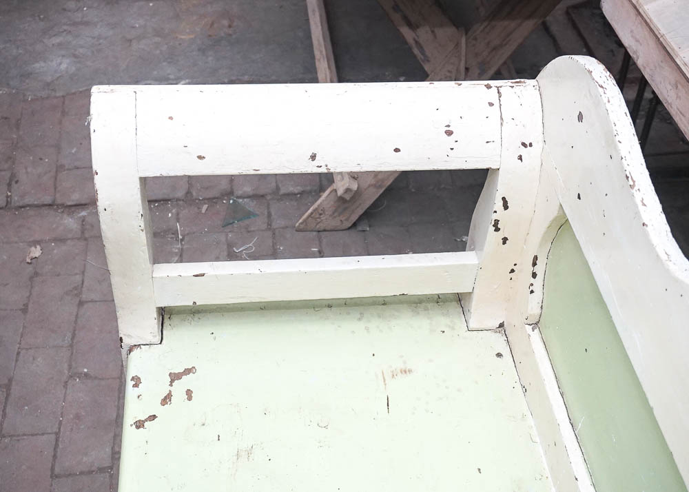 Vintage Painted Hungarian Bench