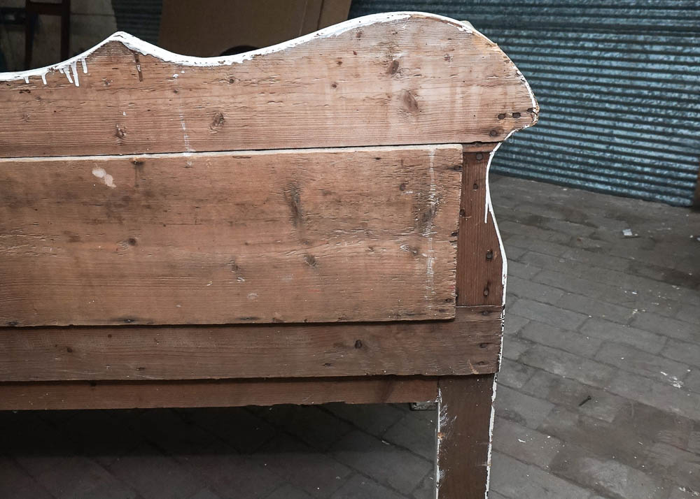Vintage Painted Hungarian Bench