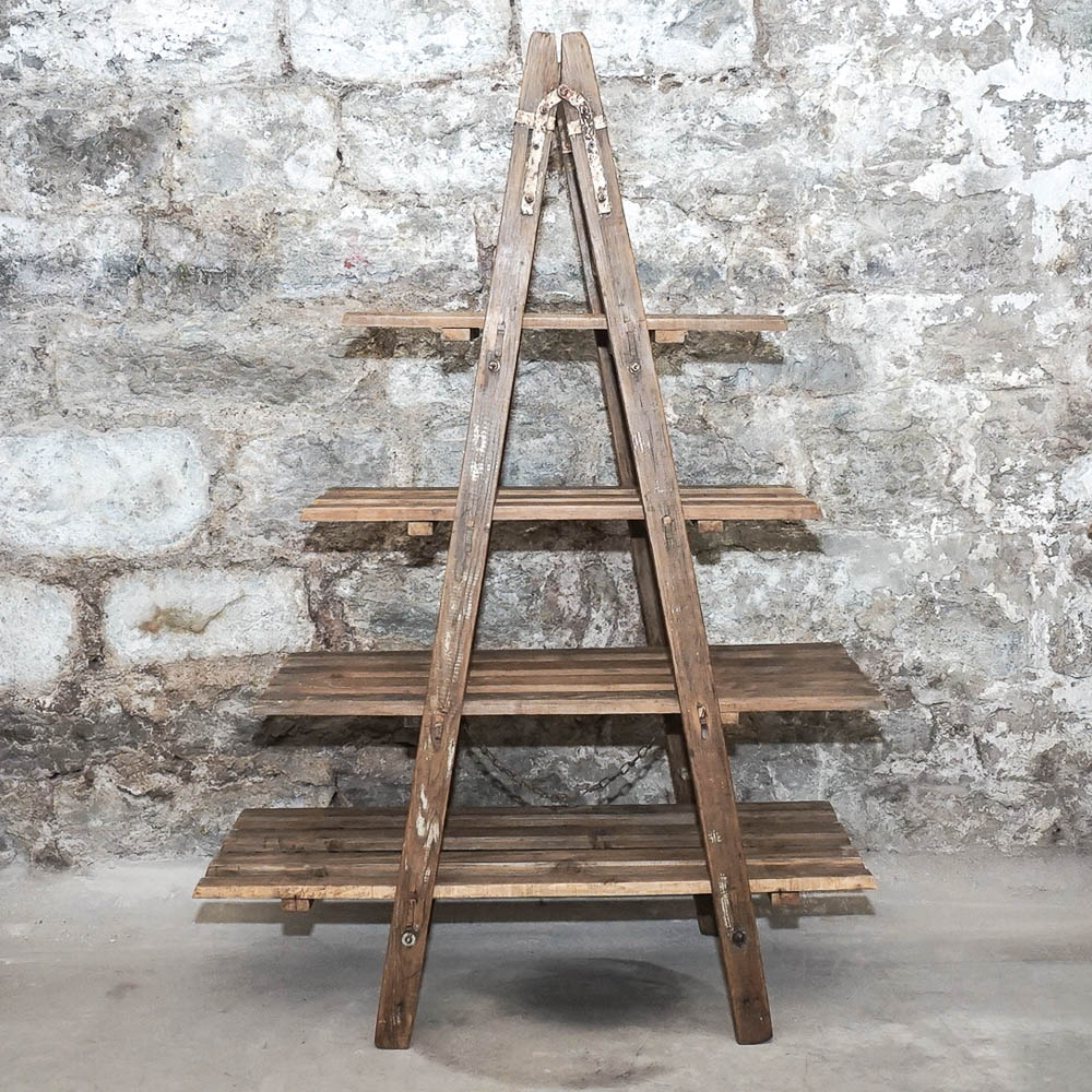 Repurposed A-Frame Ladder Bookcase