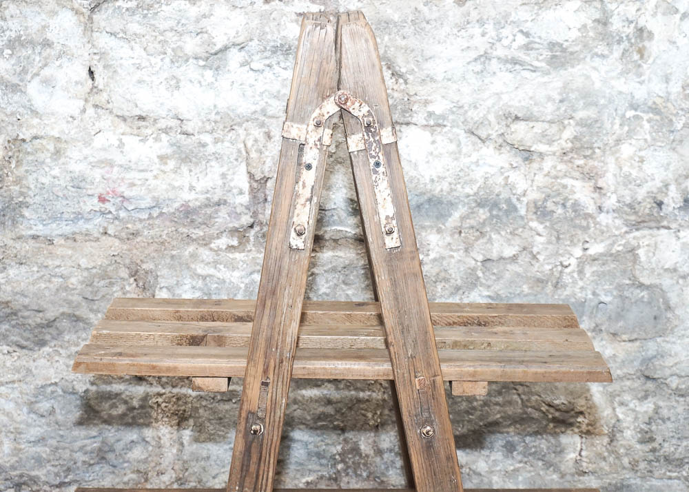 Repurposed A-Frame Ladder Bookcase