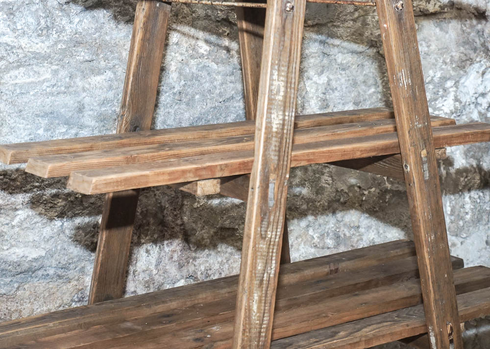 Repurposed A-Frame Ladder Bookcase