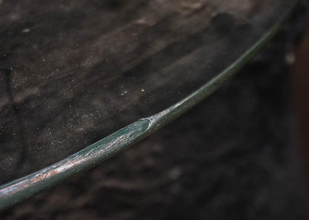 Amethyst Geode Table with Round Glass Top