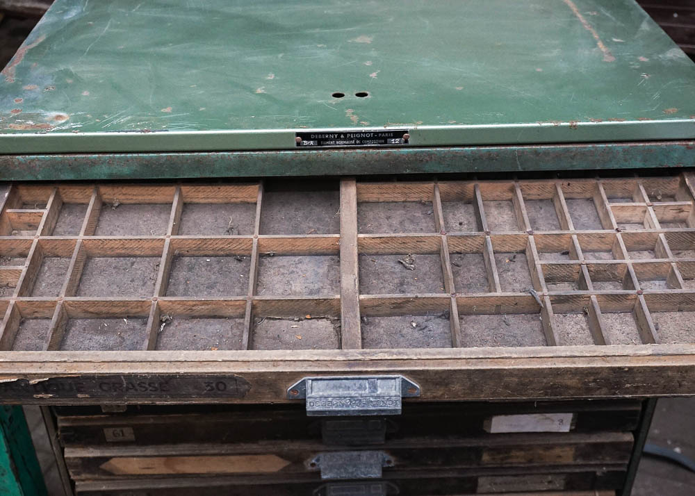 Vintage Deberny & Peignot French Letterpress Cabinet