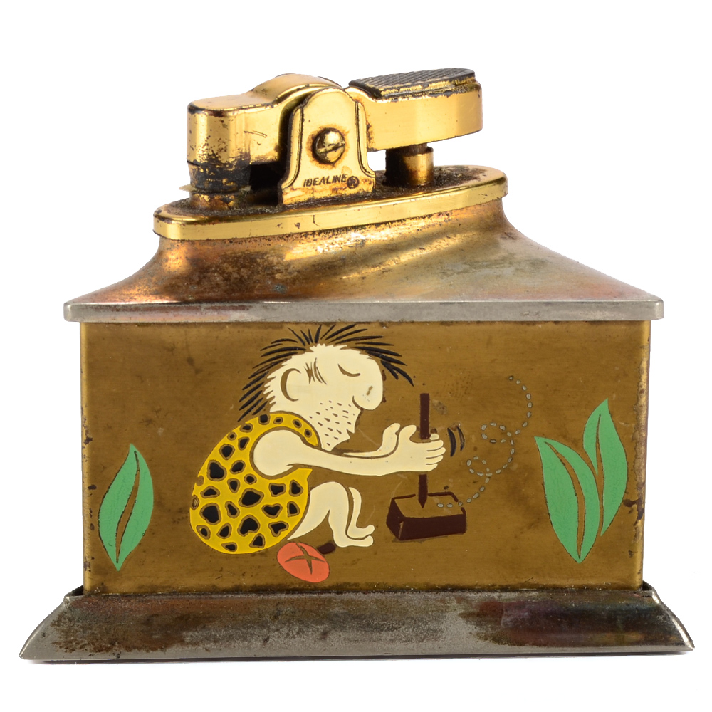 1950s-1960s Triangular Cave Man Idealine Lighter