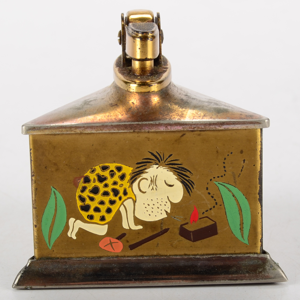 1950s-1960s Triangular Cave Man Idealine Lighter