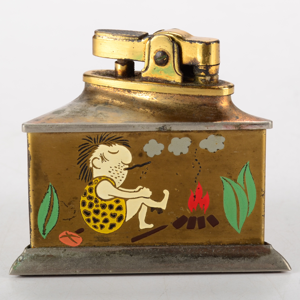 1950s-1960s Triangular Cave Man Idealine Lighter