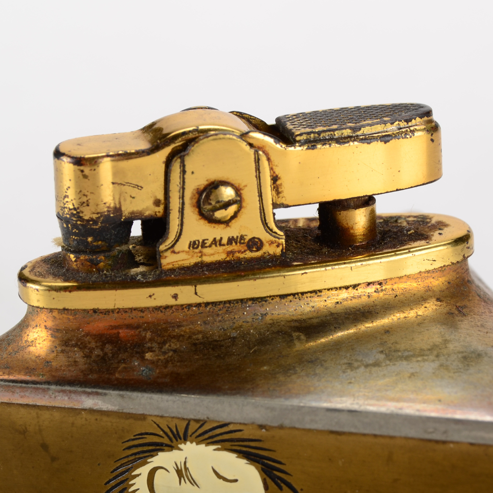 1950s-1960s Triangular Cave Man Idealine Lighter